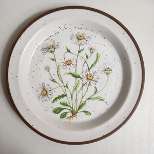 VTG 70s Takahashi Speckled Stoneware "Field Daisy" Salad Plate 8"/No. 203 - Picture 1 of 4