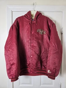 Rare Vintage Starter San Francisco 49ers Sherpa Jacket Men's Size Large Red - Picture 1 of 7