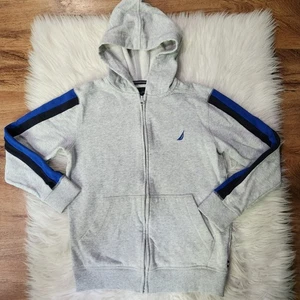 Nautica Boys Gray Zip Hoodie 10/12 - Picture 1 of 3