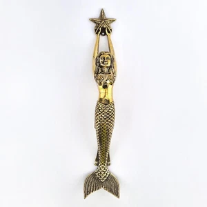 brass 15”inch long hand cast lost wax Large Vintage old style Mermaid solid - Picture 1 of 8