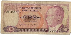 Billete Türkiye 100 liras 1984 P194b - Imagen 1 de 2