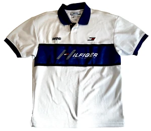 Vintage Tommy Hilfiger Men's White Polo Shirt Size Medium polyester - Picture 1 of 7