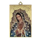 Plaque mosaïque photo de prière Notre-Dame de Guadalupe feuille d'or, fabriquée en Italie, 6"
