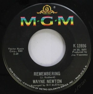 Pop 45 Wayne Newton - Remembering / Angelica On M-G-M - Picture 1 of 2