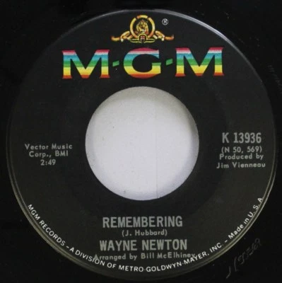 Pop 45 Wayne Newton - Remembering / Angelica On M-G-M - Image 1 of 2
