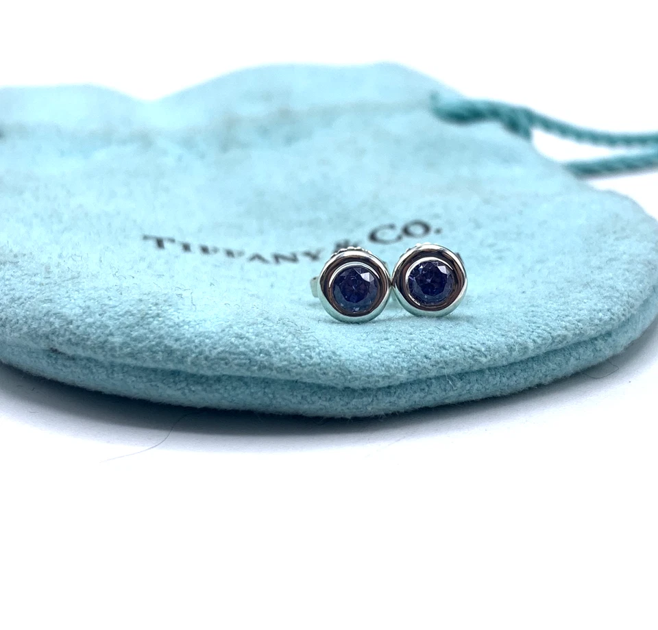 蒂芙尼 Elsa Peretti 颜色按码坦桑石耳钉 — 第 1/4 张图片