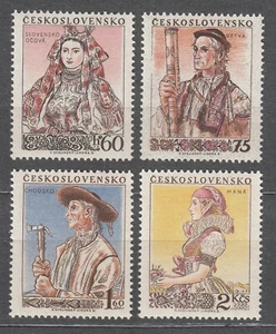 CZECHOSLOVAKIA 1955 **MNH SC#707/10 set, Folk Costumes (I). - Imagen 1 de 1