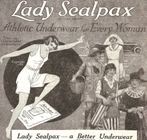 c. 1890s Lady Sealpax Antique Newspaper Ad - Underwear Sold In A Cleaner Way - Picture 1 of 3