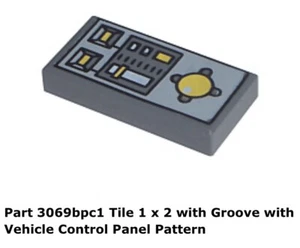 Lego 1x 3069bpc1 Dark Bluish Gray Tile 1 x 2 with Groove with Vehicle 75290 - Picture 1 of 1