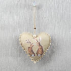 Hares in Love Handmade Fabric Hanging Door Heart Shabby Chic Novelty Animal Gift
