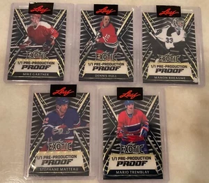 STEPHANE MATTEAU 2024 LEAF EXOTIC METAL HOCKEY 1/1 ONLY ONE MADE RARE ZEBRA - Picture 1 of 1