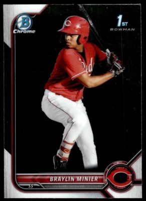 2022 Bowman Chrome Prospects Braylin Minier Cincinnati Reds #BCP-93 - Image 1 of 2