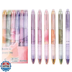 MOZXIRZ 6 Stück Einziehbare Gelstifte 0,5 mm - Blaue Tinte Büro und Schule Stifte (  - Bild 1 von 5