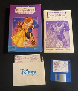 Die Schöne und das Biest Print Kit Disney IBM Tandy PC Version Vintage Software - Bild 1 von 6