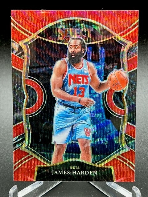 2020-21 James Harden Red Wave Prizm Tmall SSP ~#/50 - Panini Select #12