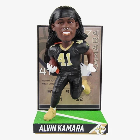 Alvin Kamara New Orleans Saints Ratings Card Bobblehead NFL Cover
