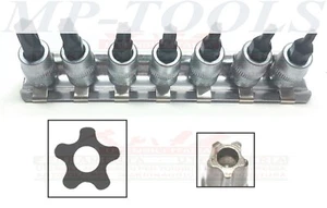 CHIAVI BUSSOLE TORX 5 PUNTE FORATE PER DEBIMETRO FLUSSOMETRO ATTACCO 1/4 7pz PRO - Foto 1 di 1