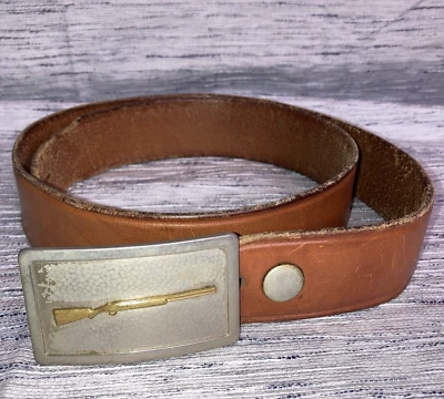 Bianchi Holster Brown Leather Belt 38 With Browning  Buckle - Image 1 of 4