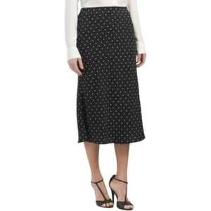 NEW Rachel Zoe Black & White Polka Dot Midi Skirt Size 6 - Picture 1 of 5