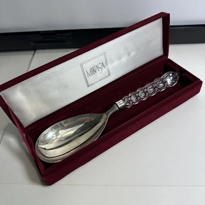 Mikasa Stainless Steel Serving Spoon Crystal Style Handle With Box E1 - Image 1 of 4