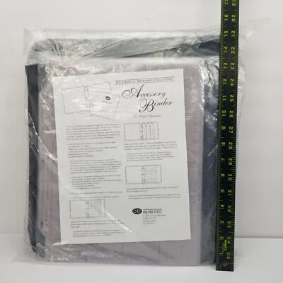 Accesorio Creative Memories Carpeta con Cremallera + 3 Pegatinas Protectores Páginas 2001 Nuevo Foto 1 de 4