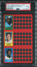 PSA 9 MINT 1981 TOPPS SCRATCH-OFFS JIM PALMER / MAYBERRY / CASTINO 78923 B199