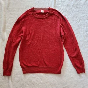 Crewcuts Size 14 J.Crew Boys Sweater Red 100% Cotton Crewneck Long Sleeve Kids - Picture 1 of 6