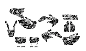 2004 - 2016 Honda CRF 250X Graphics Decal kit #5555M Boneyard Design - Picture 1 of 1