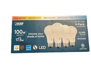 Feit Electric Light Bulbs dimmable 100W Replacement LED 1600 Lumens, 4-pack - Picture 1 of 3