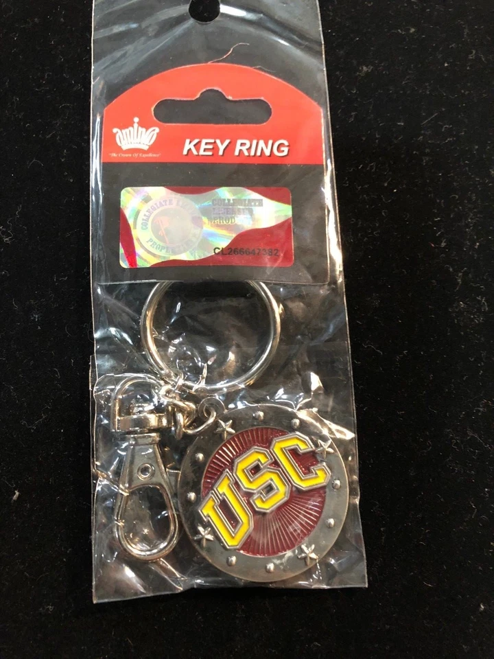 NEW USC Logo Heavy Duty Key Ring - Collectable - Trojans - NCAA Licensed Quality - Image 1 of 1