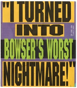 Nintendo Power SNES Game Insert GP-SNS-USA Vintage Fold-Out Bowser's Nightmare! - Picture 1 of 3