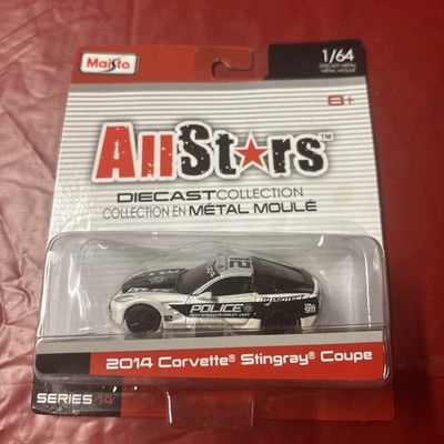 Maisto 14 2014 Chevrolet Corvette Stingray Coupe All Stars Chevy Police Car - Image 1 of 3