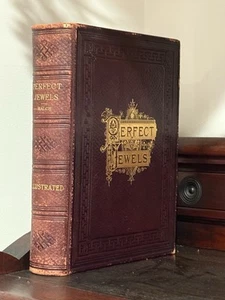 Perfect Jewels Antique Leather Gold Gilded Balch Victorian Book Ornate Embossed - Picture 1 of 24