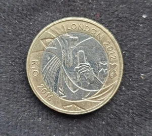 2012 £2 coin, London 2012 to Rio 2016 Handover - circulated condition - Picture 1 of 2
