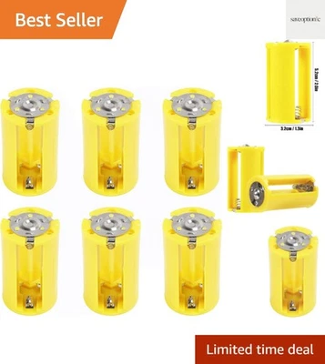 Conversión de batería AA a D sin esfuerzo - Paquete de 6 adaptadores amarillos, ¡recargable! Foto 1 de 4