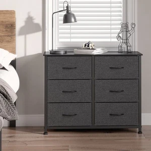 Levede Storage Cabinet Tower Chest of 6 Drawers Dresser Tallboy Lowboy Organizer - Picture 1 of 12
