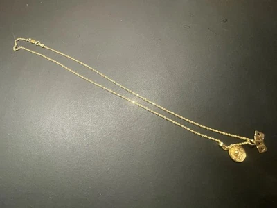 Cadena de oro de 14 Kt con colgantes, 20" de largo. Foto 1 de 4