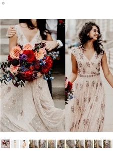 Mac Duggal 93575 Rouge Flügelärmel verziertes Kleid Größe 8 neu mit Etikett $ 998 - Bild 1 von 15