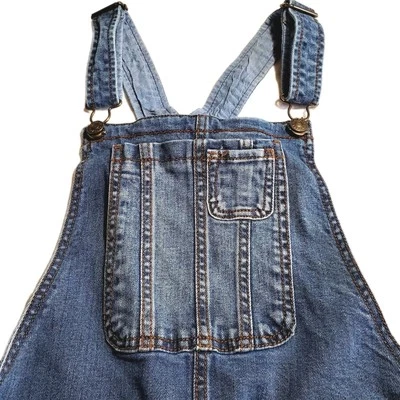 FatFace UK Girls Denim Bib Overalls Size 12/13 Princess Lace Pink Stitch Summer - Image 1 of 4