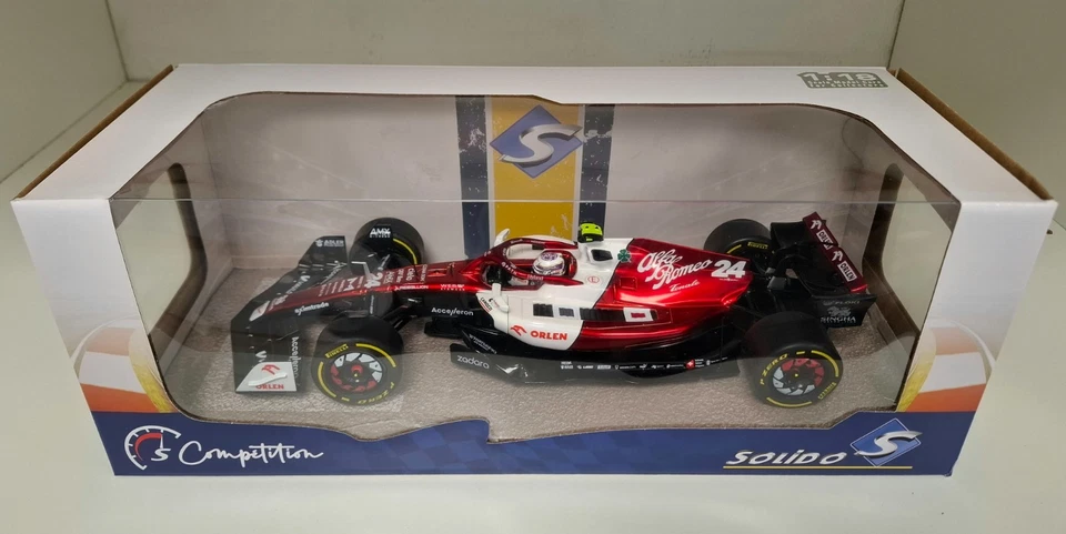 PROMO Alfa Roméo C42 Canada GP 2022 Z.Guanyu 1/18 Solido Neuf boite d'origine - Photo 1/4