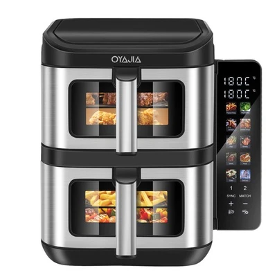 Friggitrice ad Aria Calda Doppia XXL 11L Verticale Doppia Camera Airfryer Qpqb - Immagine 1 di 4