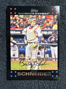 Brian Schneider #214 2007 Topps Béisbol Cantidad Nacionales de Washington - Imagen 1 de 2