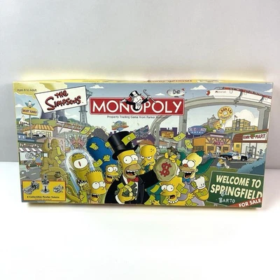 The Simpsons Monopoly Board Game 2001 Parker Brothers Collectible Incomplete - Image 1 of 4