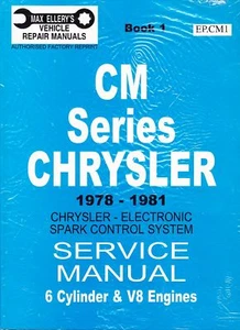 Max Ellery Workshop Repair Service Manual Chrysler Valiant CM 1978-1981 NEW BOOK - Picture 1 of 2