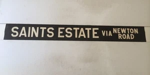 Tillings Vintage Stony Stratford 1972 Linen Bus Blind 2 40"- Saints Newton Road - Picture 1 of 1