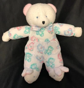 Carters Prestige Blanco OSO Sonajero Peluche Conejito Zapatillas Terry Tela Bebé Juguete LC - Imagen 1 de 2