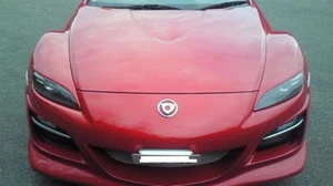 03-12 MAZDA RX-8 RX-8 FRONT CHROME ROTOR EMBLEM ROTARY ENGINE RE GEAR LOGO *RARE - Picture 1 of 5