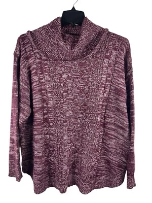 Suéter Jason Maxwell Rojo/Púrpura Tejido Carmesí Cuello Alto 3x Foto 1 de 4