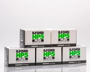 Ilford HP5 PLUS 400 Black and White 35mm Film (24 Exposures, 5-Pack) - Picture 1 of 7