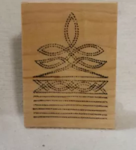 Henna Design Club Scraps Ltd Edition 1141 Wood Mounted Rubber Stamp 1-1/2 x 2" - Picture 1 of 4